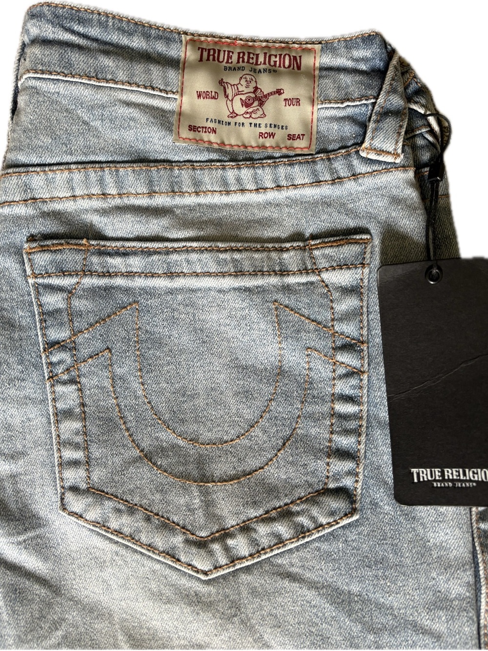 True Religion Leila High Rise Wide Leg Jeans Light Wash Size 30 NWT - Picture 8 of 13